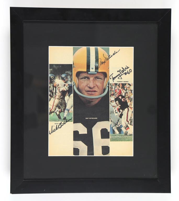 - Ray Nitschke Signed Clipping w/ Dick Butkus & Tommy Nobis