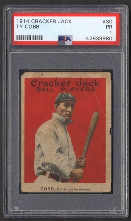 - 1914 Cracker Jack #30 Ty Cobb (PSA)