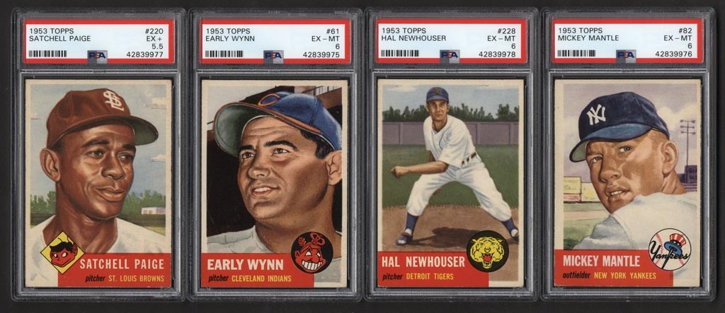 High Grade 1953 Topps Baseball Near-Complete Set with PSA 6 Mantle (271/274)