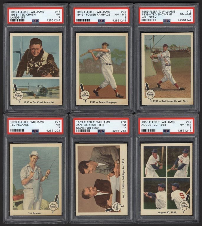 - 1959 Fleer Ted Williams Complete Set with Wrapper (PSA)