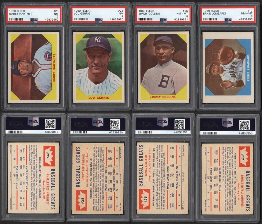 - 1960 & 1961 Fleer Baseball Complete Sets w/PSA Graded (3)