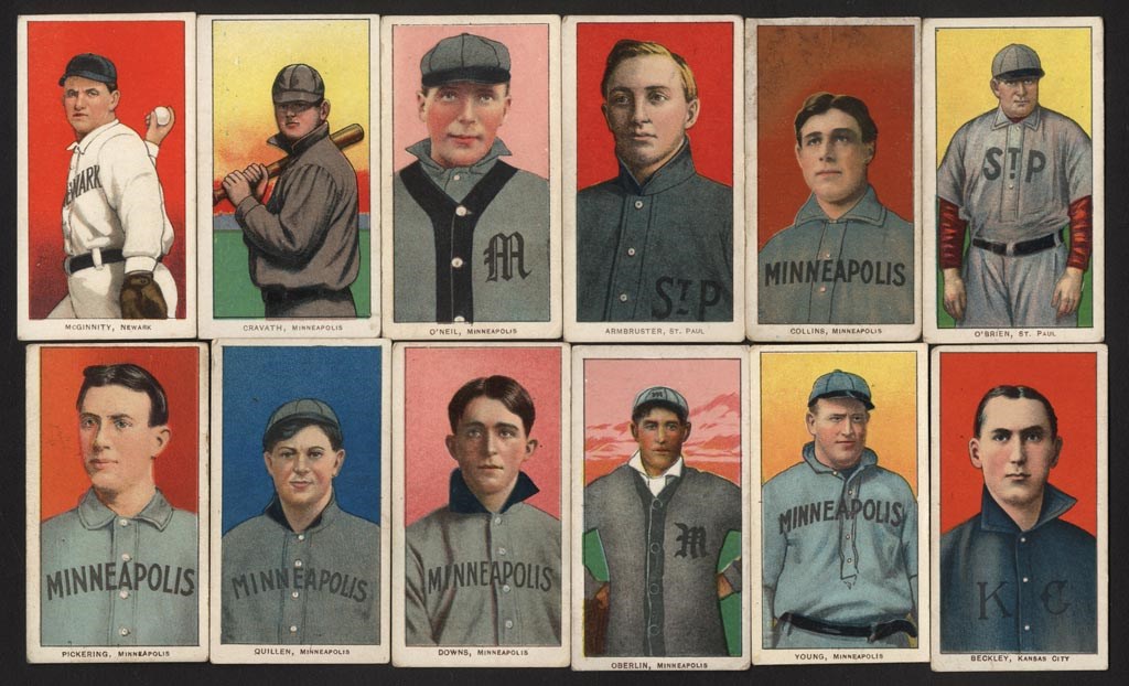 - T206 Minor Leaguer Collection with Carolina Brights Back (12)