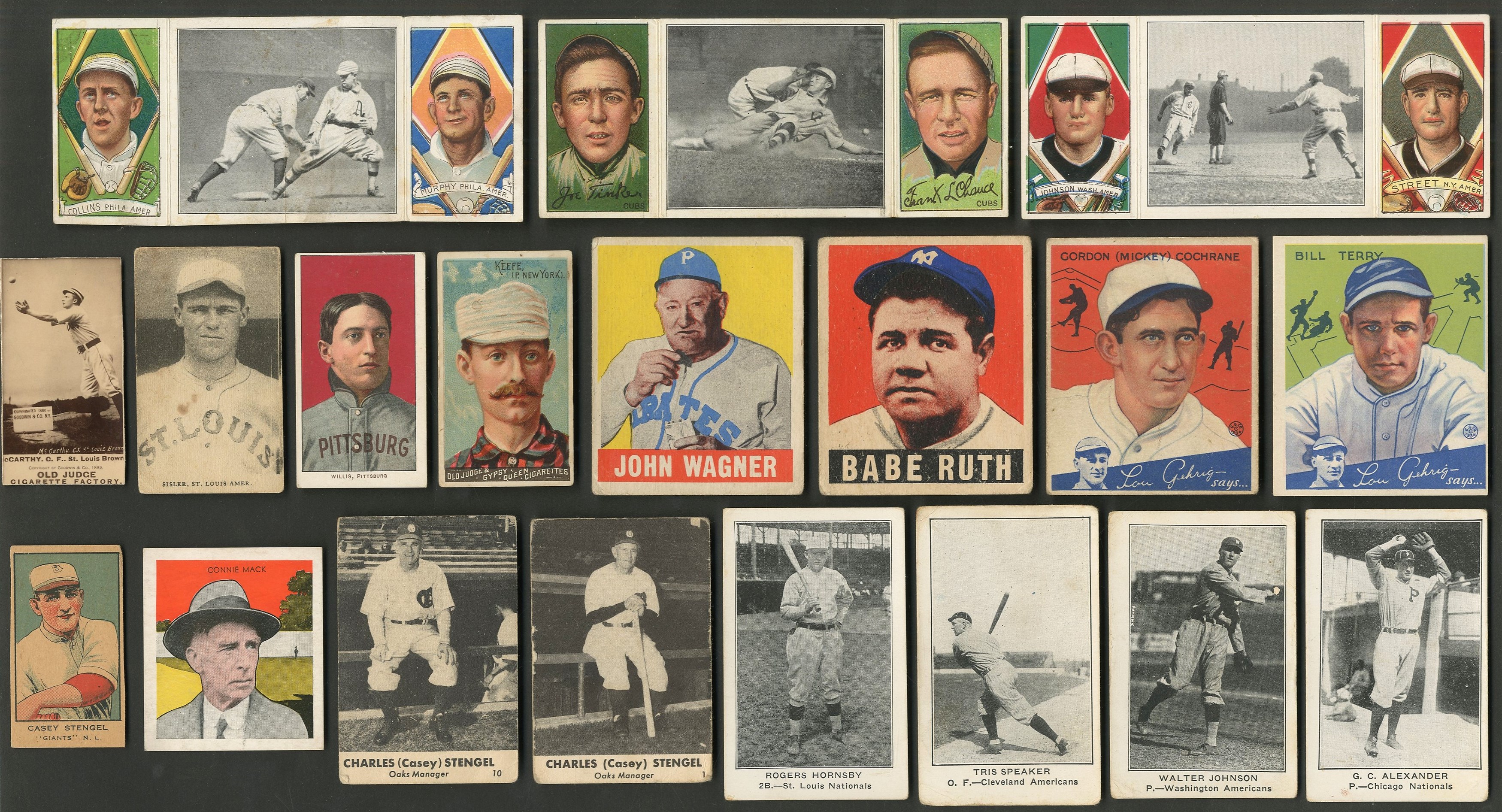 - 1880s-40s Goudey, Mecca, Hassan, T206 & More Hall of Famer Collection (20+)