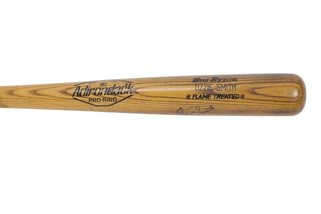 - 1983 Ozzie Smith St. Louis Cardinals Signed Game Used Bat