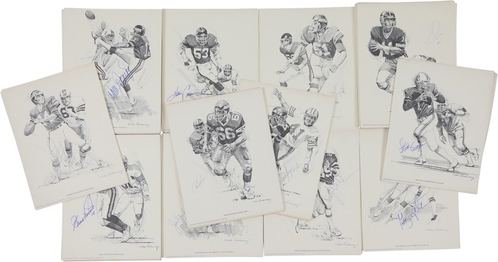 1981 New York Giants, Jets & Patriots Stars Signed Shell Oil Premiums (450+)