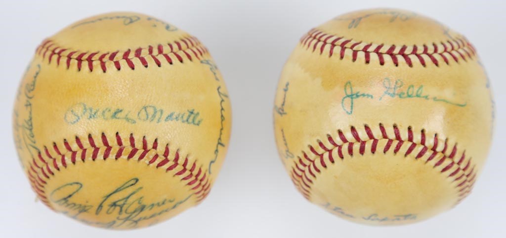 Baseball Autographs - 1950s American & National League All-Star Team Signed Baseballs