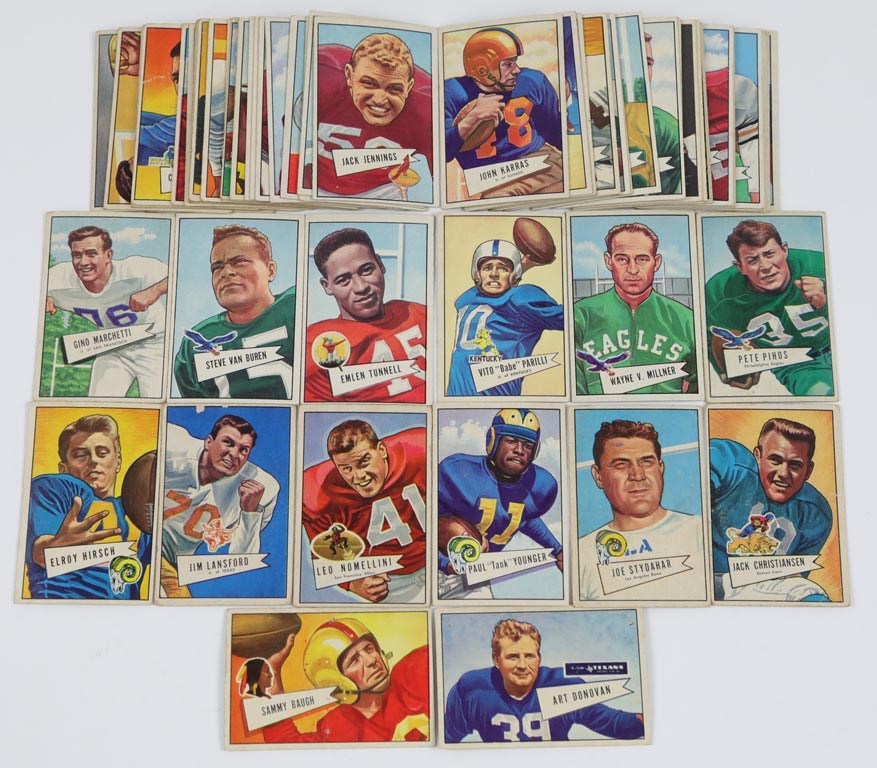 - 1952 Bowman Small Football Card Partial Set (64/144)