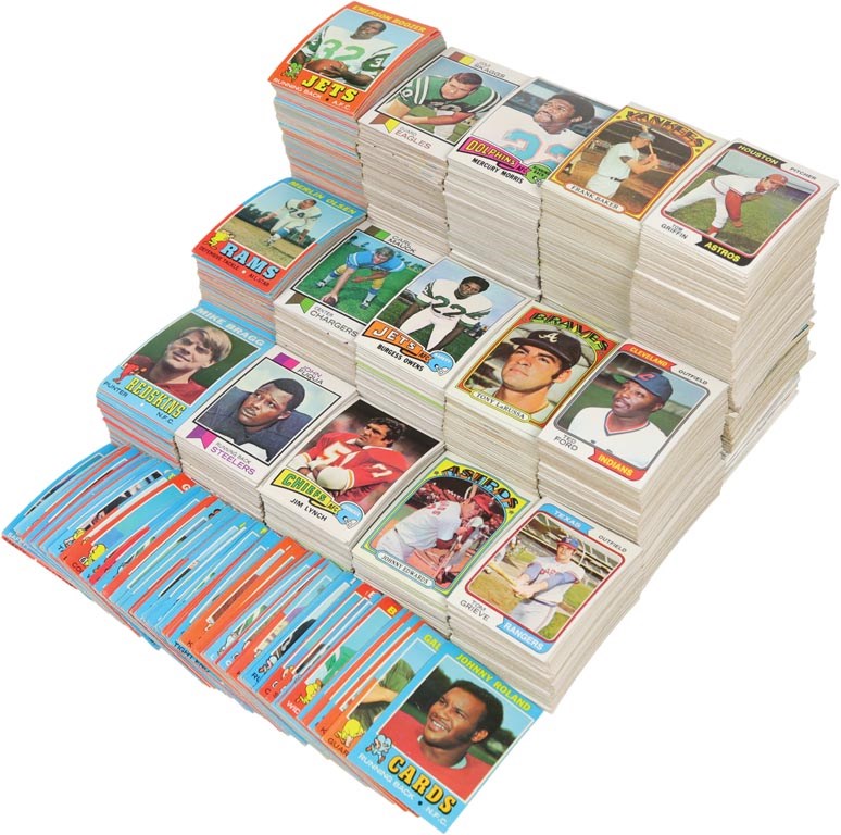 - 1960s-70s Collection of Baseball and Football Cards (3,800+)