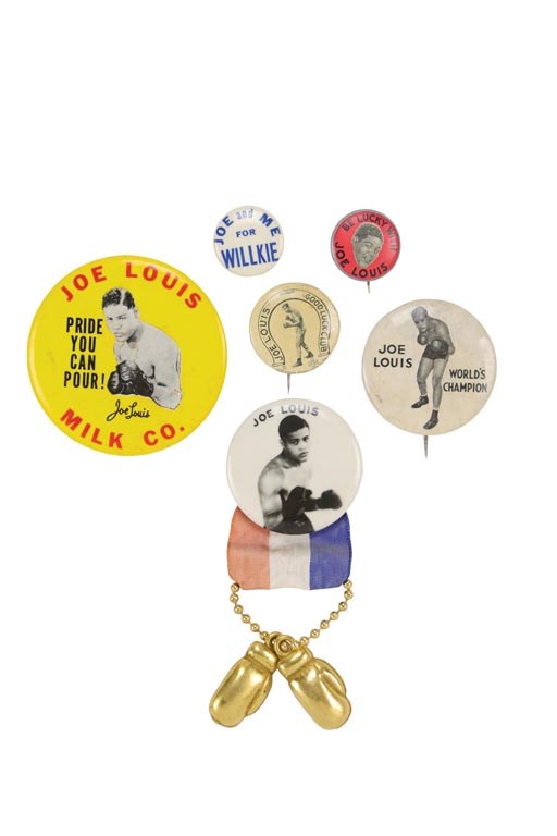 - 1930s-40s Joe Louis Boxing Pin Backs & Buttons (20+)