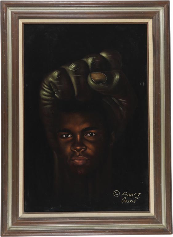1977 Muhammad Ali Signed Painting - OWNED by Muhammad Ali