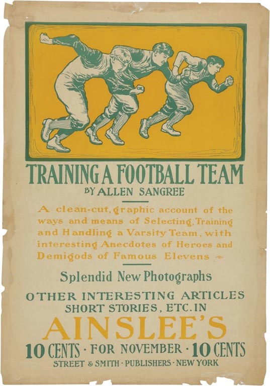 - Turn of the Century Football Poster for Ainslee's Magazine