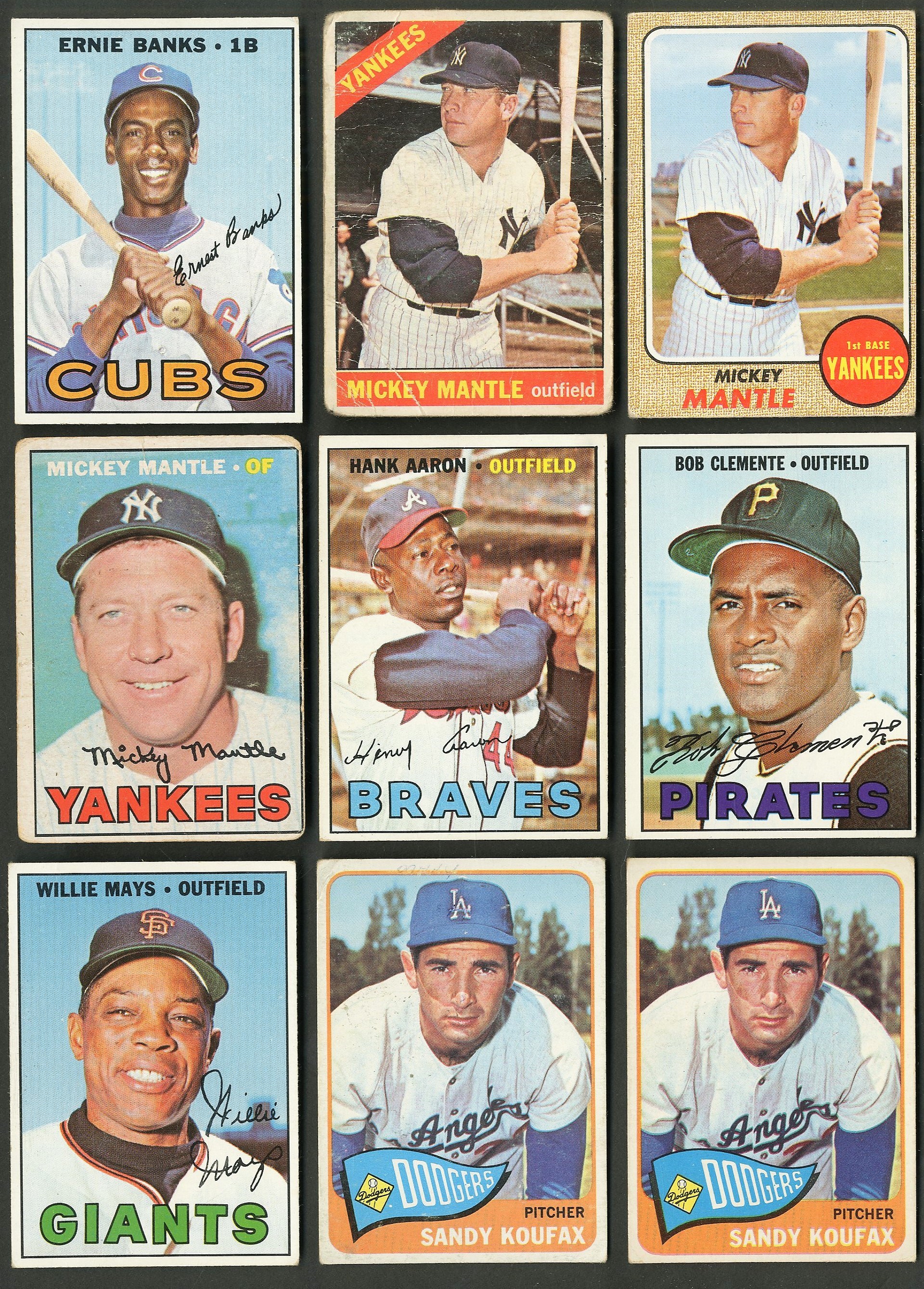- 1960s Topps Baseball Partial Sets w/Major HOF Names - Mantle, Mays, Clemente, Aaron, Koufax (1,780+ Cards)