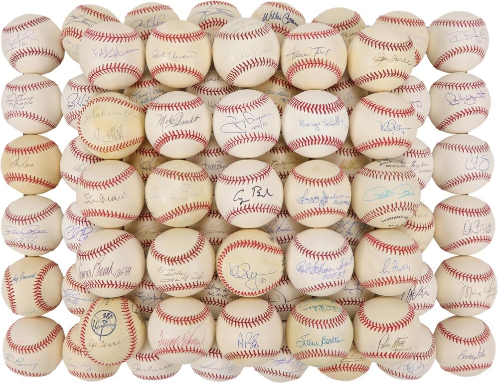 Single-Signed Baseballs from The Bernie Stowe Collection Including George Bush (75+)