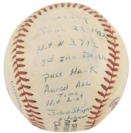 - 1982 Pete Rose Hit #3,772 Baseball Which Surpassed Hank Aaron