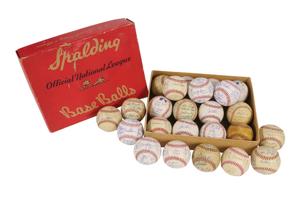 Team Signed Baseballs from the Bernie Stowe Collection (20+)