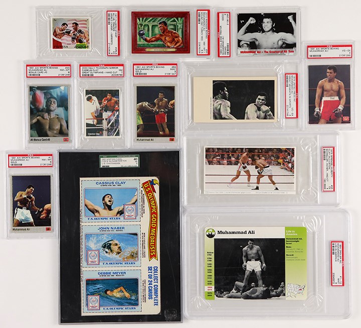 - Collection of Muhammad Ali PSA Graded Cards (12)