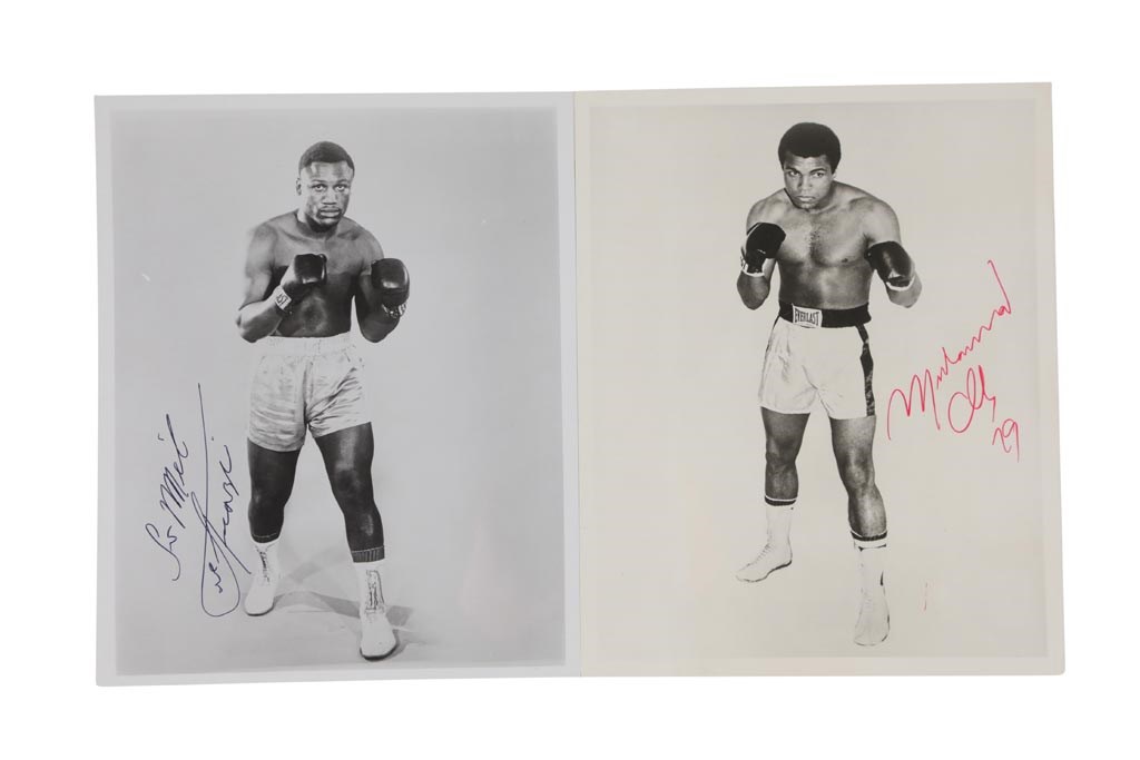 - 1970s Muhammad Ali & Joe Frazier Vintage Signed Photographs from "The Ring" Archive