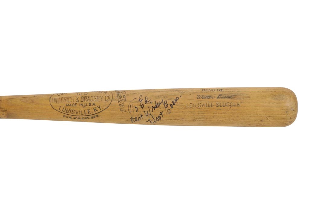 - 1950s Hoot Evers Detroit Tigers Signed Game Used Bat