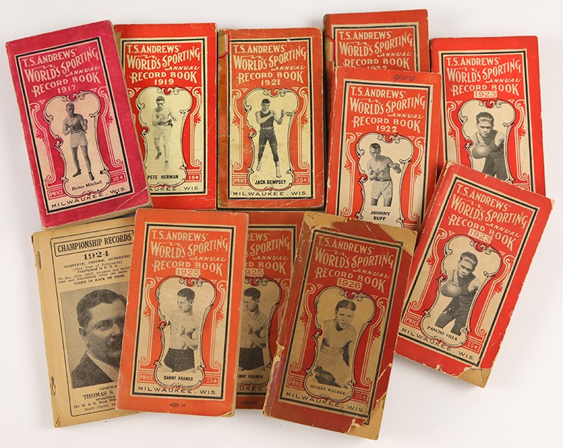 - 1917-26 T.S. Andrews' World Sporting Annual Record Book Collection (11)