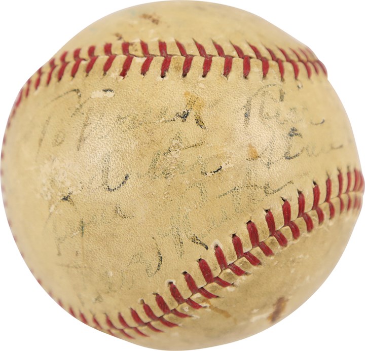 - 1924 Babe Ruth in Dunsmuir Single-Signed Baseball (PSA)
