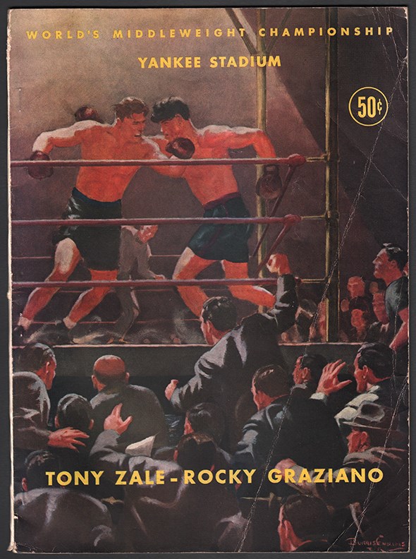 - 1946-48 Rocky Graziano vs. Tony Zale Fight Programs Lot of 4