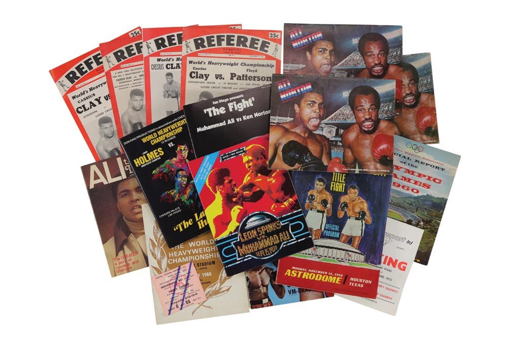- 1960-80 Muhammad Ali (Cassius Clay) Publications & Ticket Collection (20)