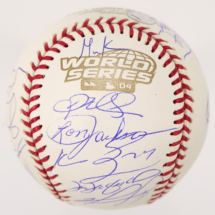 - 2004 World Champion Boston Red Sox Signed Ball MLB Hologram