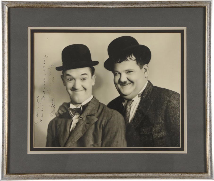 - Laurel & Hardy Signed Oversized Photograph (PSA)