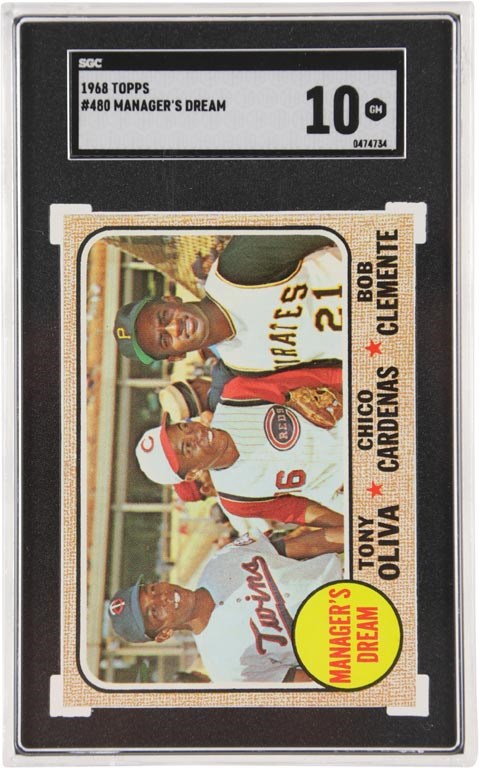- 1968 Topps Manager's Dream SGC 10 with Roberto Clemente