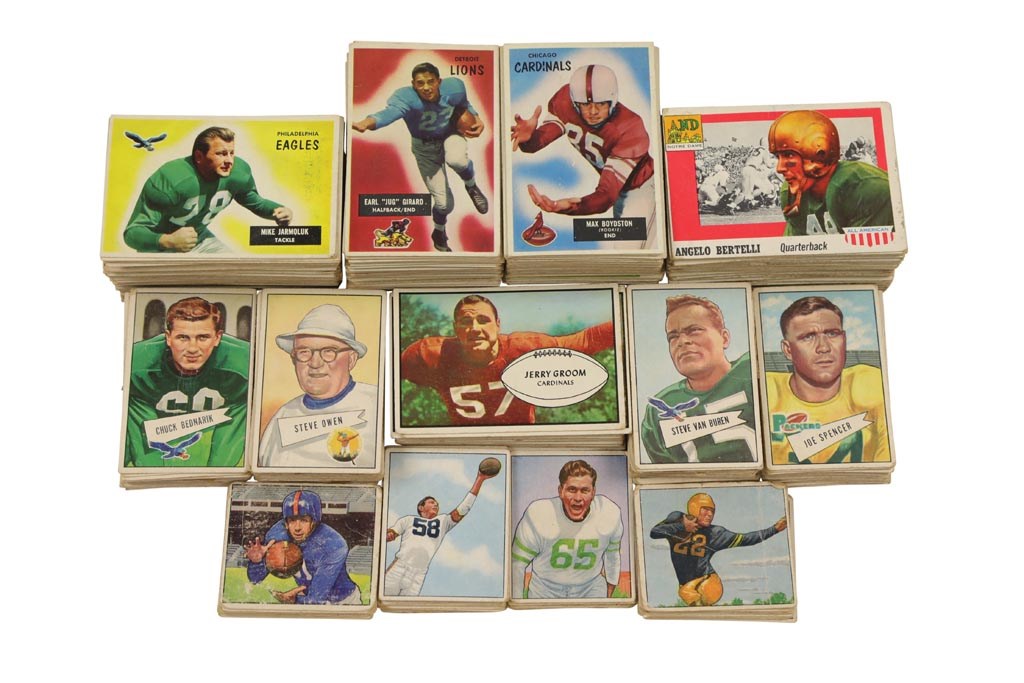 - 1950-1955 Bowman and Topps Football Collection (521) with Stars