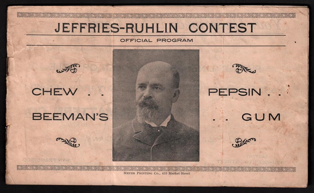 - 1901 Jeffries vs. Ruhlin Boxing Program