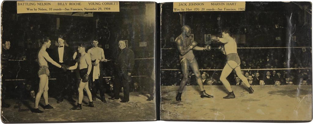 Early 1900s Boxing Real Photo Scrapbook w/Jack Johnson