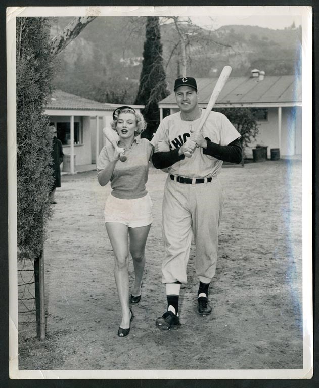 Vintage Sports Photographs - 1951 Marilyn Monroe Rare Baseball Publicity Photograph
