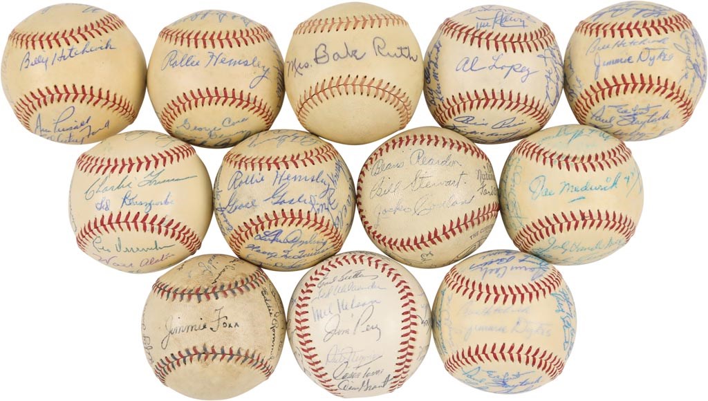 The Eddie Rommel Collection - Balance of Signed Baseballs from the Eddie Rommel Collection (12)