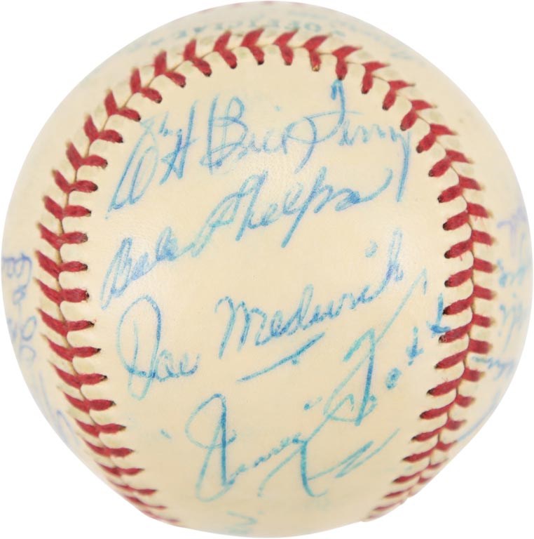 - 1938 All-Star Teams Reunion Signed Baseball with 16 Signatures