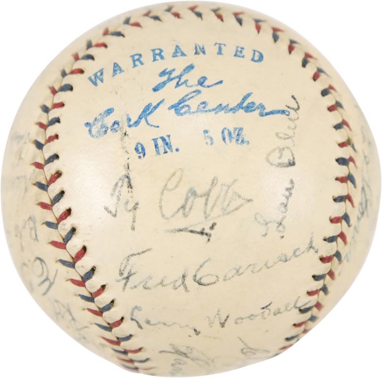 1924 Detroit Tigers Team Signed Baseball (PSA)