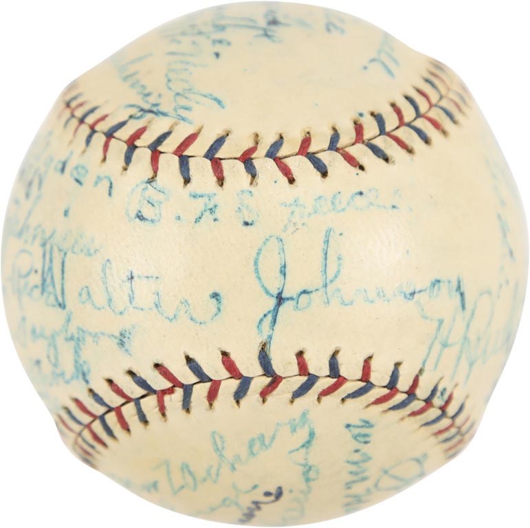 - 1924 World Champion Washington Senators Team Signed Baseball (PSA)