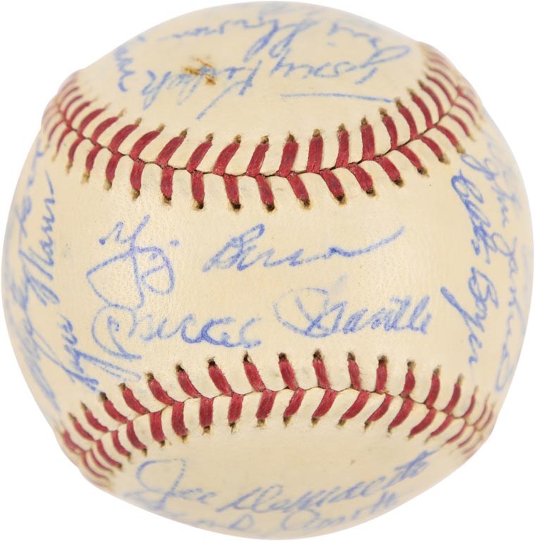 - 1960 American League Champion New York Yankees Team Signed Baseball (PSA 8 Signatures)