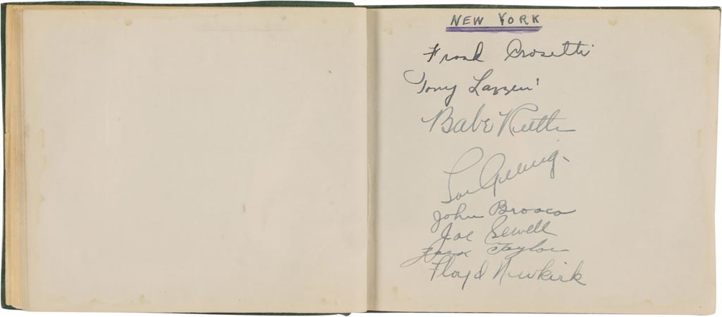 - Circa 1934 Autograph Album Signed by Every American League Team - Collected by Mrs. Rommel (160+ Signatures)