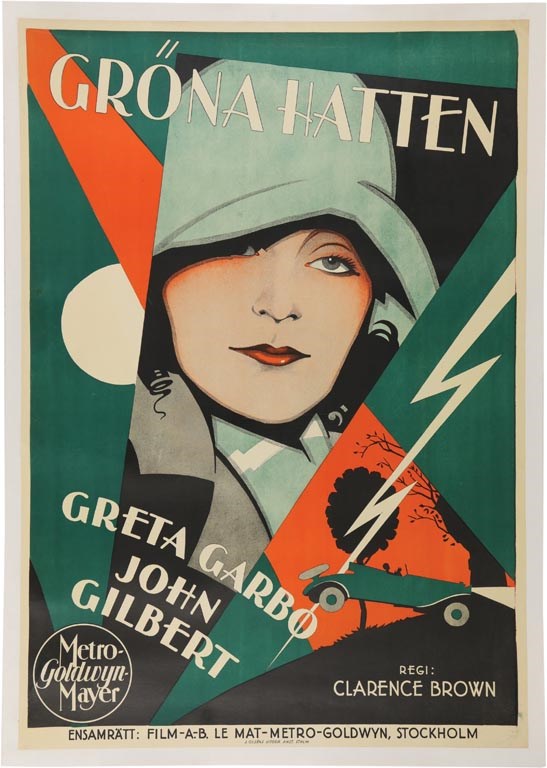 - 1928 Greta Garbo, "A Woman of Affairs" Movie Poster