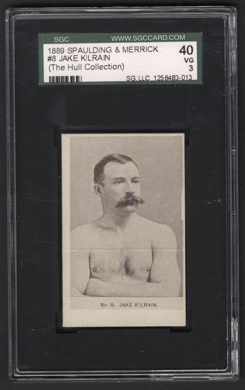 - 1889 N386 Spaulding & Merrick Echo Cigarettes Jake Kilrain (SGC 40)