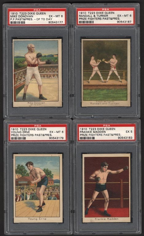 - 1910 T223 Dixie Queen Lot of 4 PSA Graded Cards