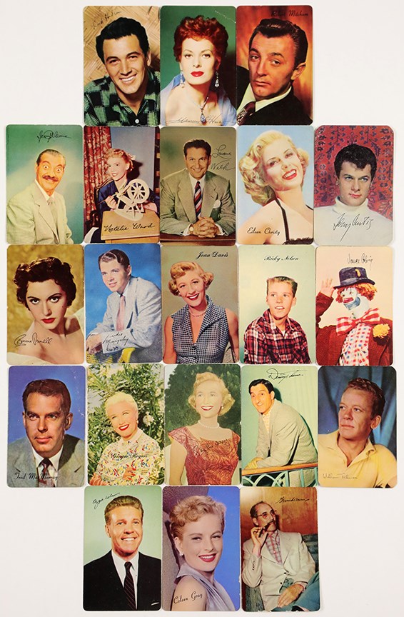 1953 Mother’s Cookies Movie Star Trading Cards Partial Sets (123 cards)
