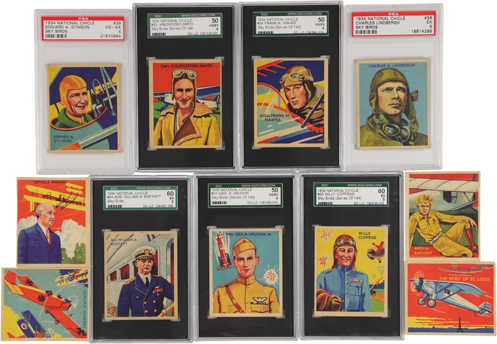 Non Sports Cards - 1934 National Chicle Sky Birds Complete Set w/PSA & SGC Graded (100+)