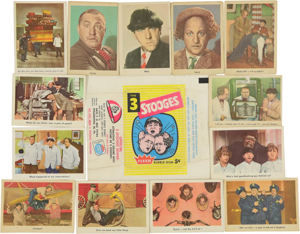 Non Sports Cards - 1959 Fleer Three Stooges Complete Set with Wrapper