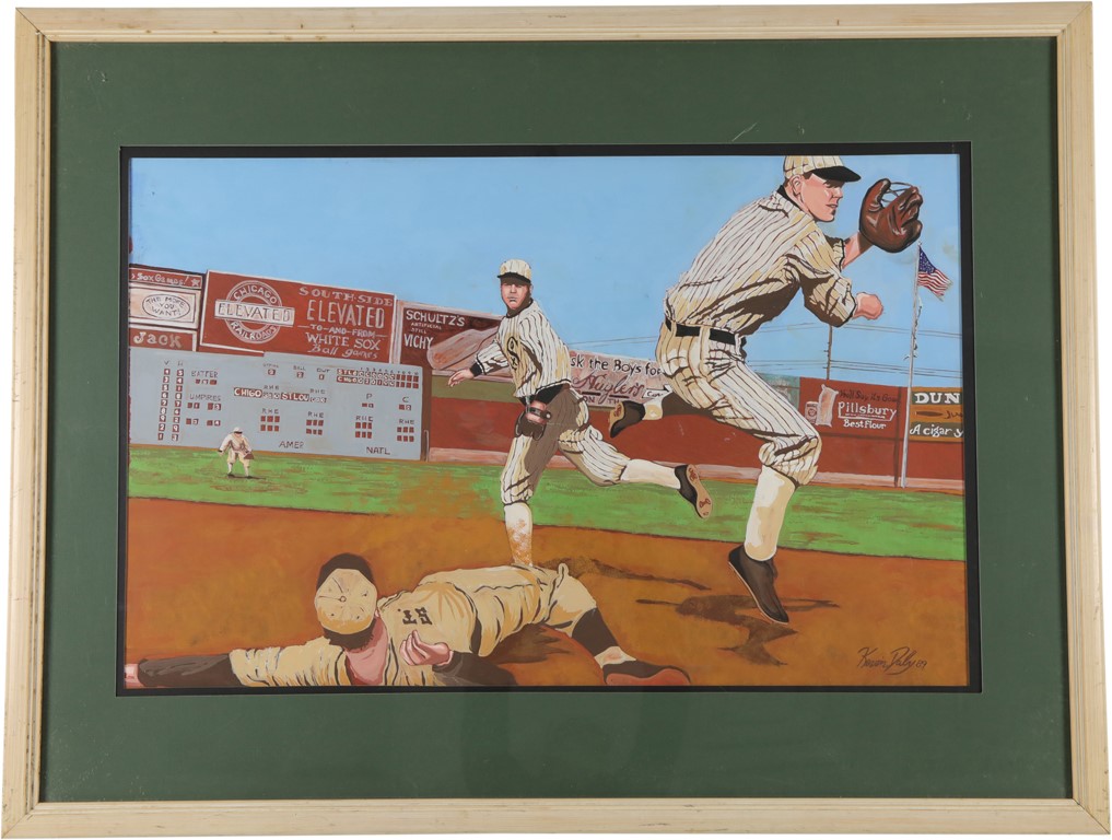 Sports Fine Art - 1919 Chicago Black Sox Painting by Kevin Daly