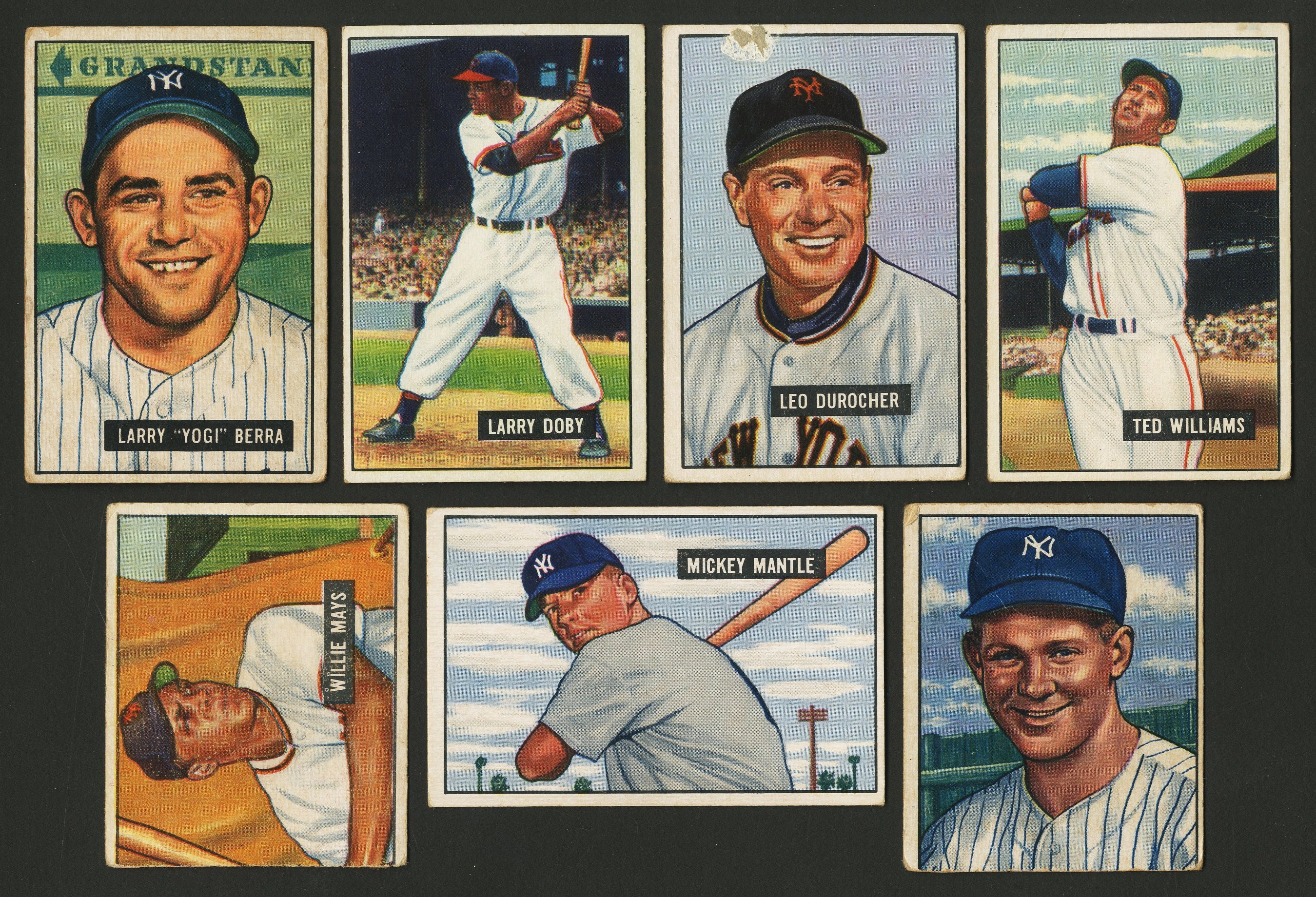 1951 Bowman Partial Set with Mantle & Mays (191/324)