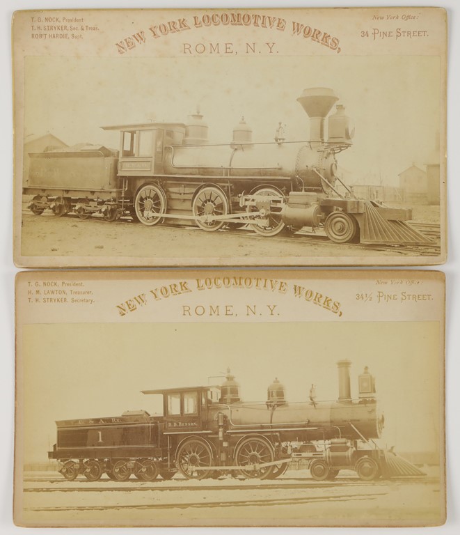 Non Sports Cards - 1880s New York Locomotive Works Cabinet Photographs (2)