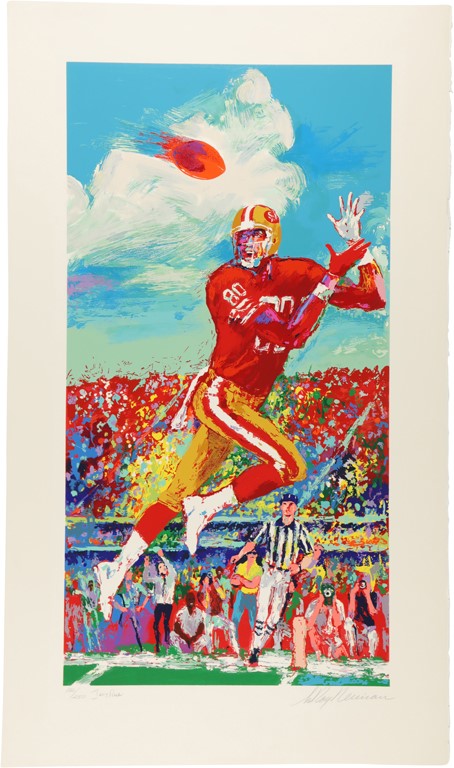 Sports Fine Art - Jerry Rice Serigraph by LeRoy Neiman
