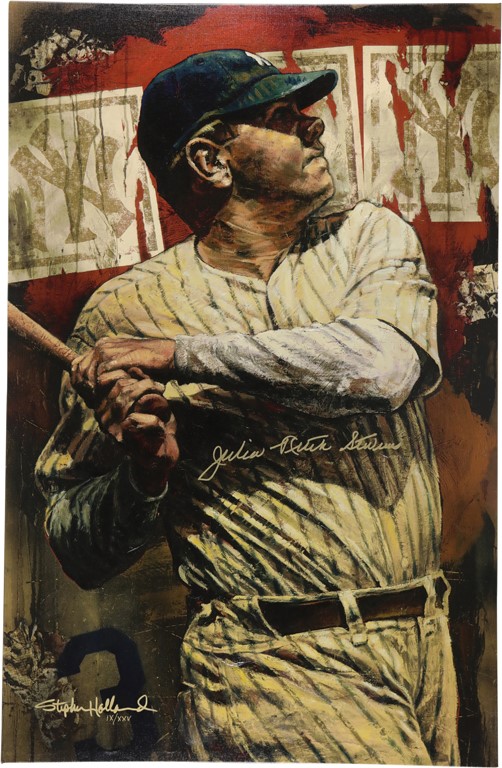 Sports Fine Art - Babe Ruth Giclee by Stephen Holland